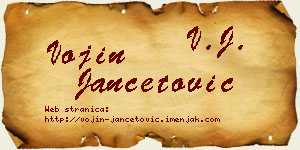 Vojin Jančetović vizit kartica